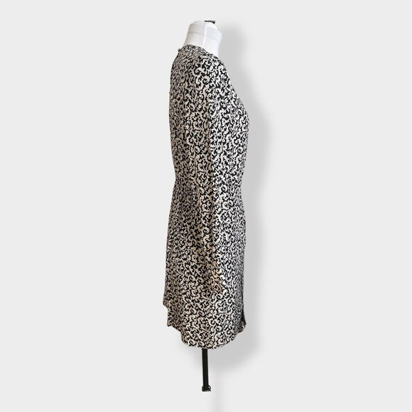 THE KOOPLES Silk Mini Dress Baroque Lace-Print 3 - Picture 3 of 9